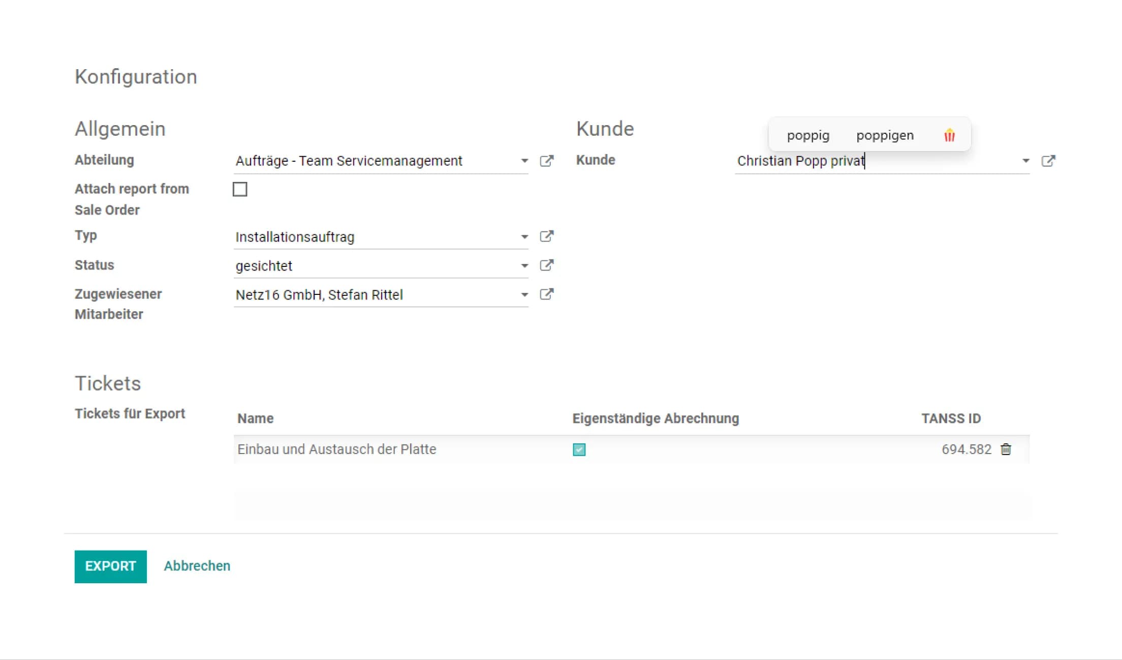 Step 4: The TANSS interface
