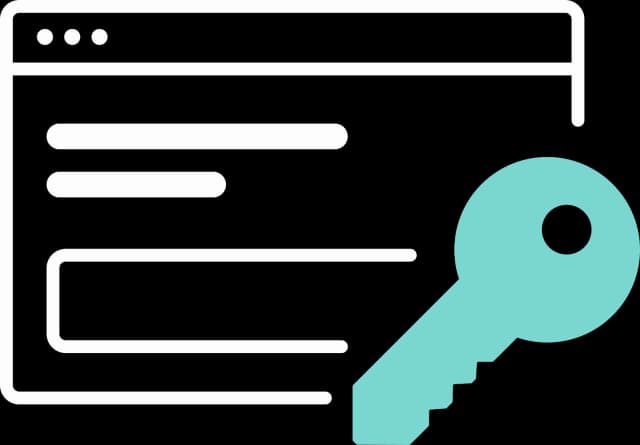 Illustration einer Ticketmaske mit einem Schlüssel vorne dran