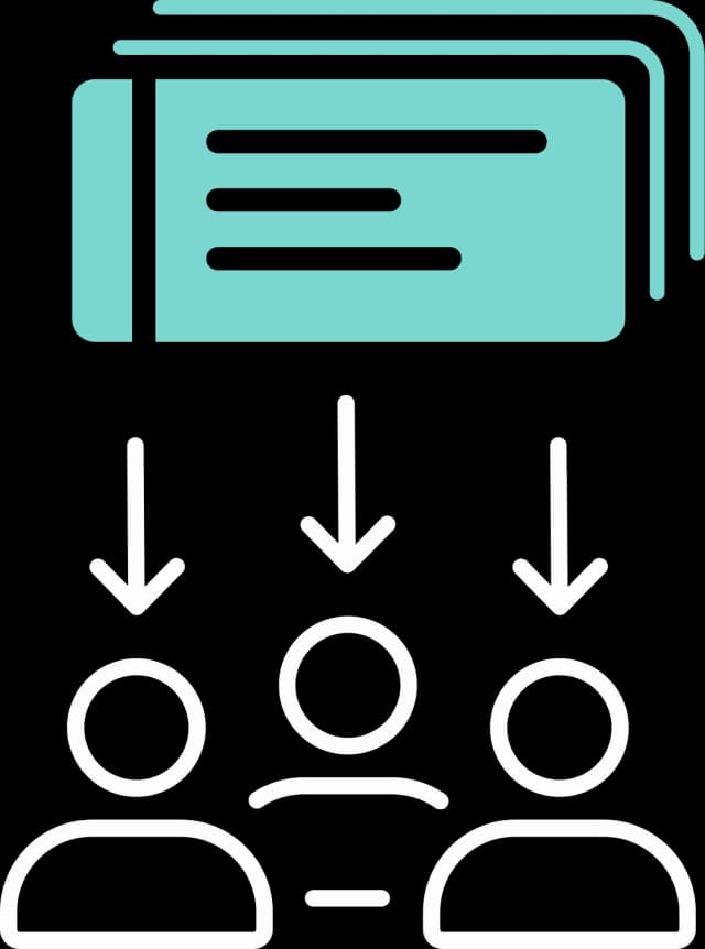 Illustration: Massenticket-Funktion in der Ticketsoftware, viele Tickets werden gleichzeitig erstellt und bearbeitet.