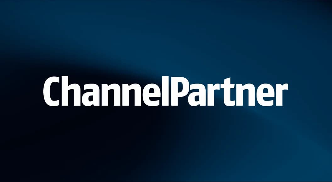 ChannelPartner Logo in weißer Schrift auf dunkelblauem Hintergrund